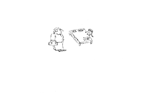 Hand-drawn illustration for &ldquo;Amateur Writer&rdquo; by Dr. Mukesh Nangia