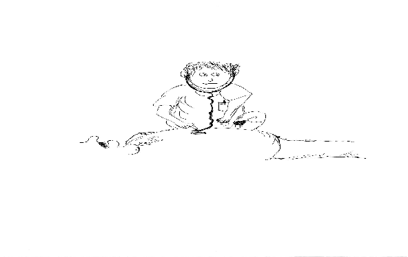 Hand-drawn illustration for &ldquo;Belly Watcher&rdquo; by Dr. Mukesh Nangia
