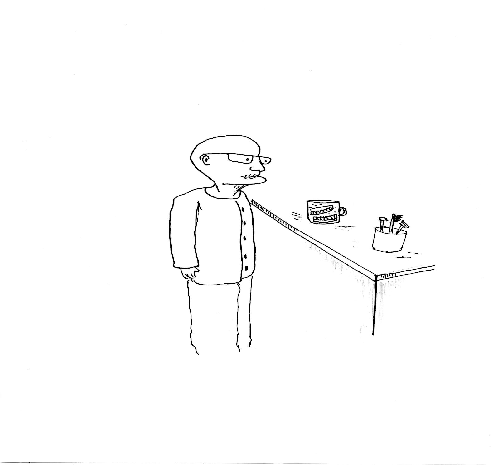 Hand-drawn illustration for &ldquo;Dentures&rdquo; by Dr. Mukesh Nangia