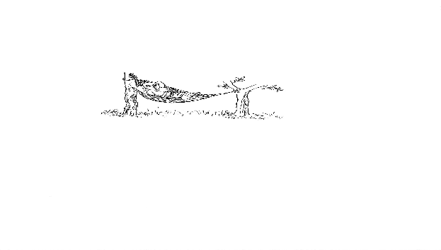 Hand-drawn illustration for &ldquo;Lazy Lou Logsdon&rdquo; by Dr. Mukesh Nangia