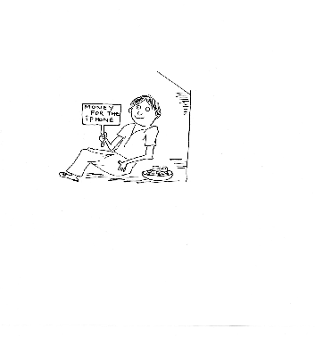 Hand-drawn illustration for &ldquo;Pocket Money&rdquo; by Dr. Mukesh Nangia