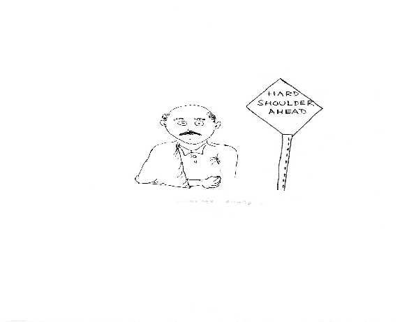 Hand-drawn illustration for &ldquo;Tony Tucker&rdquo; by Dr. Mukesh Nangia